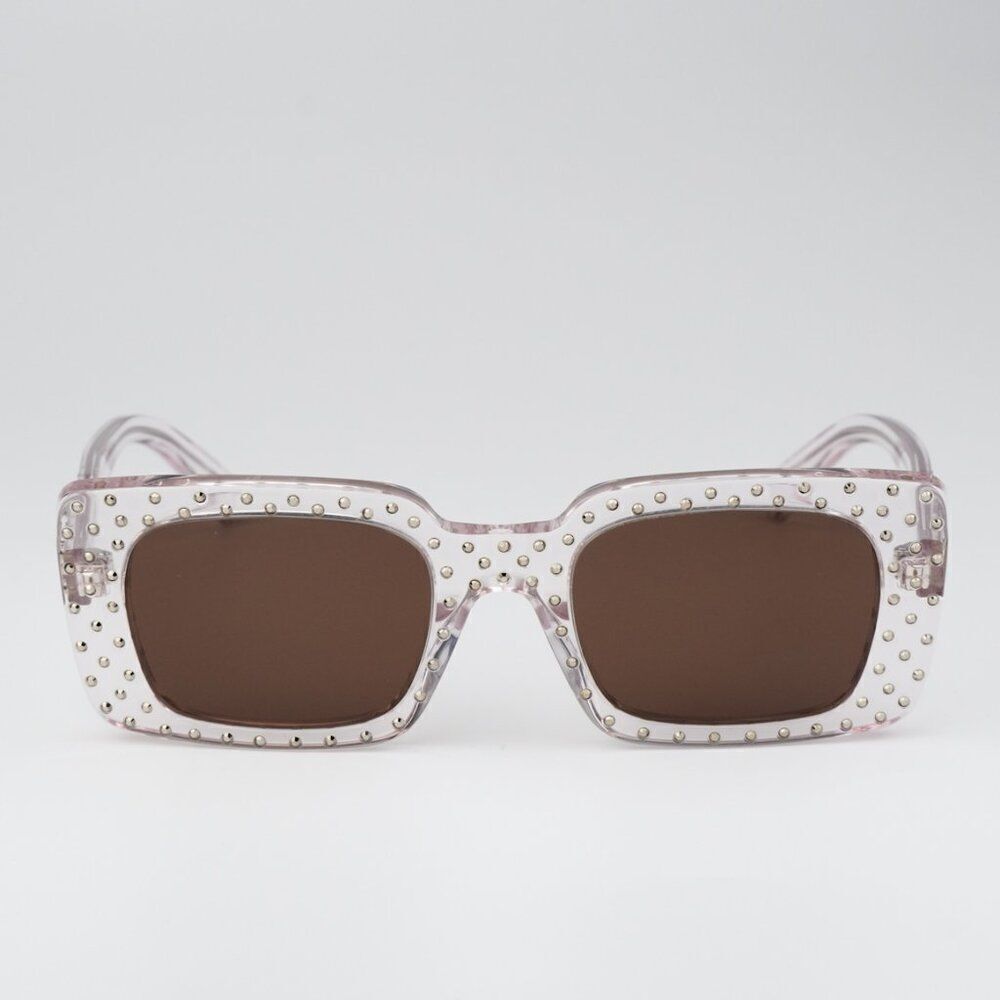 NEW Celine CL4213IS 27E ANIMATION XMAS Crystal Brown Rectangle Women Sunglasses